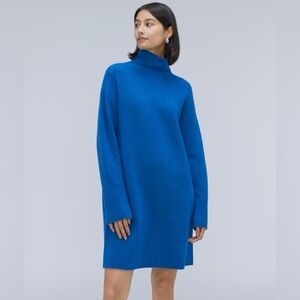 Everlane Turtleneck Sweater Dress Lapis Blue - NWT - XS